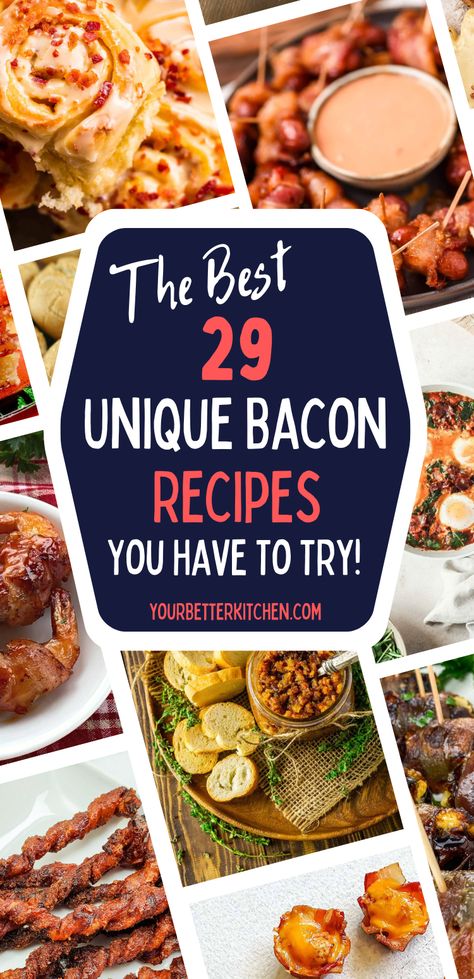 Bacon Dishes Breakfast, Bacon Entree Recipes, Bacon Recipe Ideas, Best Bacon Recipes, Bacon Main Dish Recipes, Bacon Knots, Cooking With Bacon Recipes, Cottage Bacon Recipes, Chopped Bacon Recipes