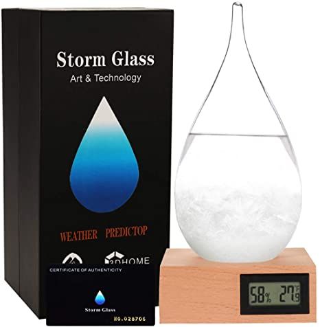 Cool Gifts For Him, Weather Instruments, Glass Christmas Decorations, Creative Office, Glass Bottles Decoration, Fashion Creative, Office Desk Decor, Weather Station, Barometer