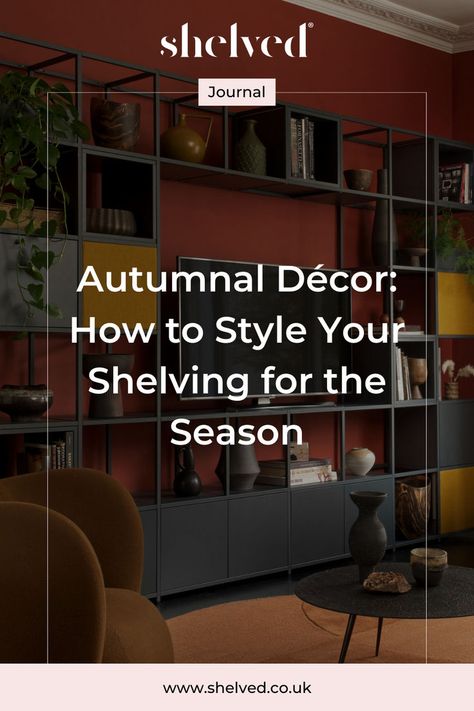 After a lacklustre summer, it's already time to embrace the shift in seasons and refresh your home décor for autumn. As days are growing shorter and temperature has suddenly dropped, there's something comforting about adding warm, cosy touches to your space. One of the easiest ways to do this is by styling your shelves with seasonal accents. Whether you have a large shelving unit or a few shelves in your TV unit, your shelves can act as the ideal canvas for showcasing the beauty of autumn. Refresh Your Home, The Shift, Tv Unit, How To Style, Shelving Unit, Shelves, Tv, Canvas, Beauty