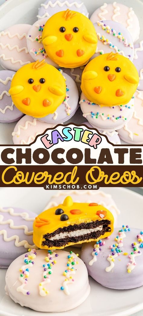 Easter Chocolate Covered Oreos, Decorated Oreos, Season Recipes, Soft Baked Cookies, Soft Bakes, Covered Oreos, Easter Season, Recipe Boards, Easter Chocolate