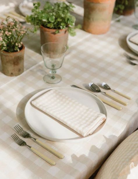 Sale Items + New Markdowns – Page 6 Gingham Tablecloth Wedding, Cream Napkins, Gingham Wedding, Gingham Napkins, Heather Taylor, Gingham Tablecloth, Bunny Napkins, Dinner Decoration, Lulu And Georgia