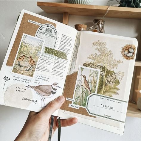 Cottagecore Journaling, Cool Journal Ideas, Scrapbook Cover Page, Art Journal Inspo, Cottagecore Journal, Nature Scrapbook, Scrapbook Cover, Bond Paper Design, Bulletin Journal Ideas