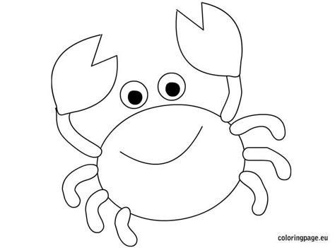 crab-coloring-page Crab Coloring Page, Cartoon Crab, Crafts By Month, Sea Crafts, Ocean Crafts, Sea Theme, Christmas Coloring Pages, Applique Patterns, Animal Coloring Pages