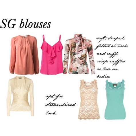 "SG Shirts/Blouses" by adhp on Polyvore Sg Style, Flamboyant Gamine Kibbe, Soft Gamine Vs Theatrical Romantic, Gamine Ingenue Essence, Gamine Essence, Soft Gamine Natural Essence, Gamine Outfits, Soft Gamine, Dramatic Classic