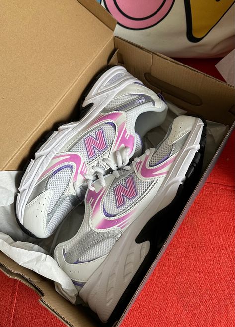 New balance Sneakers. Spring style. New Balance 530 Pink, Dad Shoe, Balance Trainers, Pretty Shoes Sneakers, Adidas Forum, Shoes Outfit Fashion, Balance Sneakers, Cute Nike Shoes, Dad Shoes