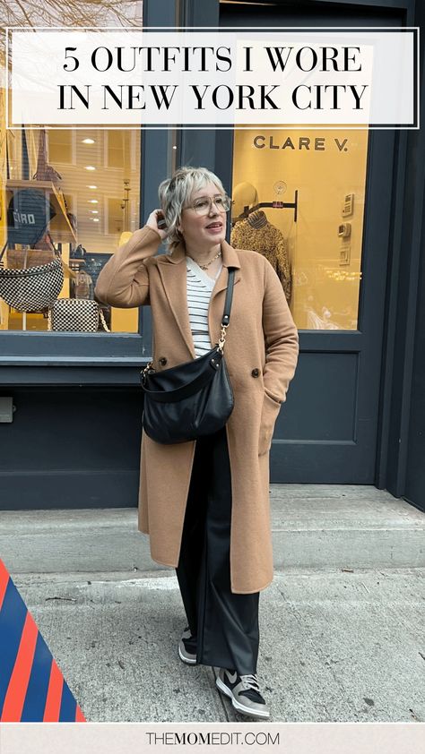 Comfortable City Outfit, Pittsburgh Street Style, Nyc Vacation Outfits Winter, Winter In New York Outfits Aesthetic, Nyc Sneakers Outfit, Chicago Winter Street Style, The Met Museum Outfit Ideas, Outfits From Basics, Broadway Outfits What To Wear To