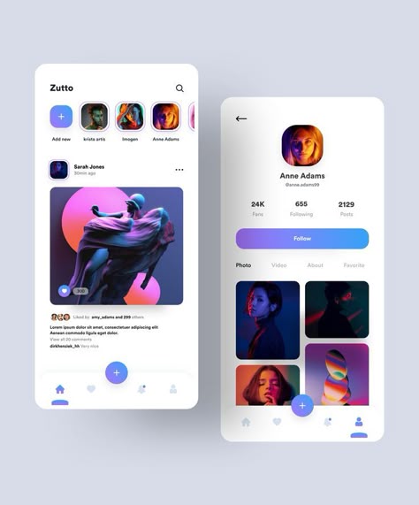 Social Media App Design Layout, Social Media Ux Design, App Design Social Media, Social Share Ui Design, Social Media Ui Design, Sns Ui, Baking Coquette, Social Media App Design, Social Media App Ui