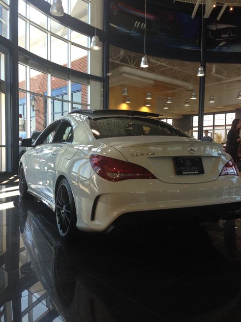 CLA 45 AMG looking fly in our showroom Mercedes Showroom, Cla 45 Amg, Car Showroom, Showroom, Yard, Vehicles