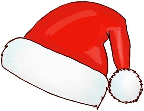 It is fun to draw a Santa hat on everything around Christmas time to make things look festive. If you want to learn how to draw the hat that Santa Claus wears, then look no further than this tutorial. We will show you how to draw a cartoon version of Santa's hat in this tutorial. Christmas Things To Draw Ideas, Santa Claus Hat Drawing, How To Draw A Santa Hat, Christmas Hat Drawing, Santa Hat Drawing, Christmas Hat Clipart, Hat Printable, Santa Hat Png, Santa Hat Svg