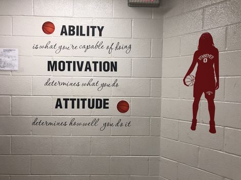 Locker Room Quotes Motivation, Athletes Room Ideas, Basketball Coach Office Ideas, Basketball Locker Room Decorations Ideas, Locker Room Bathroom Ideas, Locker Room Quotes, High School Locker Room Decorations, Basketball Locker Room Ideas, Basketball Locker Room