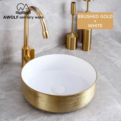 Look what I found on AliExpress Round Vessel Sink Bathroom, Modern Pedestal Sink, Vanity Wash Basin, Round Sink, Washbasin Design, Modern Bathroom Sink, Basin Design, Vessel Bathroom Sink, Sink Design