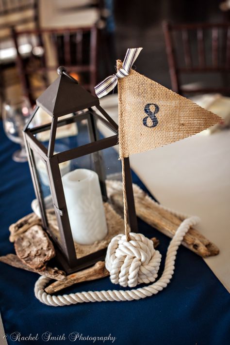 Chesapeake_Bay_Beach_Club_Rachel_Smith_Photography_2014_0026 Deco Theme Marin, Nautical Wedding Centerpieces, Nautical Centerpiece, Chesapeake Bay Beach Club Wedding, Chesapeake Bay Beach Club, Navy Party, Beach Wedding Decorations Reception, Beach Wedding Centerpieces, Rachel Smith