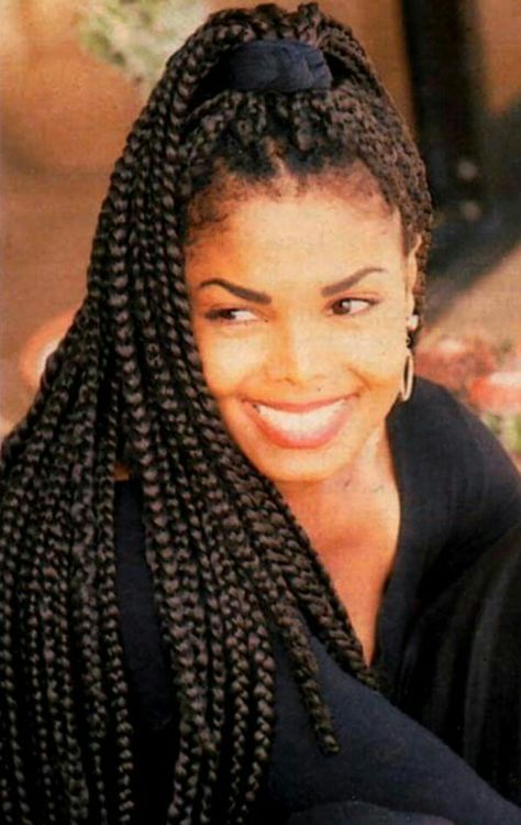 #JanetJackson 1993 Poetic Justice Twist Senegalese, Janet Jackson 90s, Curly Locs, Braids Long, Jo Jackson, Twist Updo, Hair Twists, 90s Hair, Poetic Justice Braids