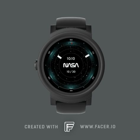 NASA - NASA Ellipsis - watch face for Apple Watch, Samsung Gear S3, Huawei Watch, and more - Facer Samsung Watch Faces, Nasa Watch, Watch Face Design, Weather Temperature, Fred Rogers, Nasa Logo, Watch Battery, Red Arrow, Huawei Watch