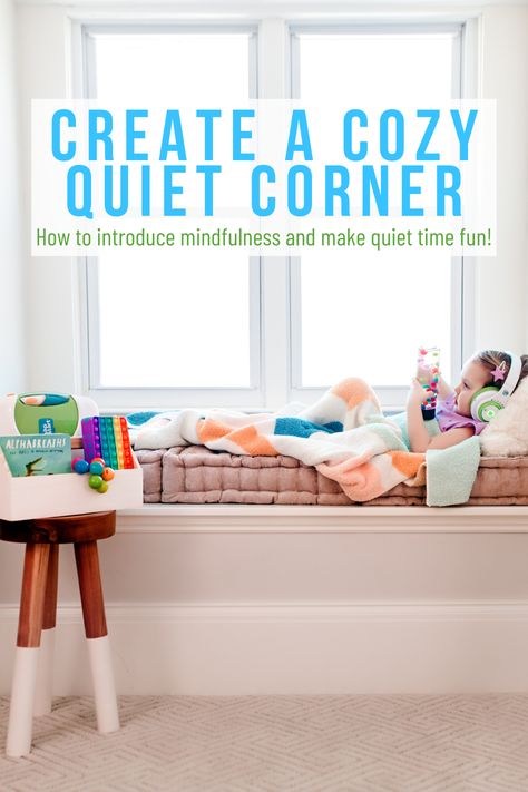 Make a quiet corner at home! Tips for introducing mindfulness to kids while making quiet time fun with @leapfroginc! #LeapFrog #LFTPartner #sponsored Quiet Corner Home Kids, Quiet Corner, Wet Felting Projects, Quiet Time, Wet Felting, Listening To Music, Felting Projects, Activities For Kids, Design