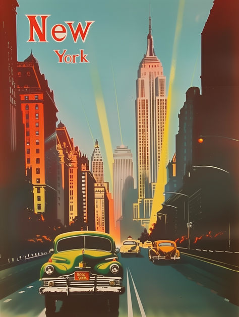 Welcome to our Vintage New York City Travel Poster listing! This striking digital print epitomizes the vibrant energy of the Big Apple with a classic touch of mid-century allure. Crafted for immediate digital download, this retro NYC artwork can be printed on your choice of paper or canvas, allowing for a personalized piece of decor that suits your space perfectly. Celebrate the allure of New York’s past and the artistic stylings of vintage travel posters with this exquisite piece. Vintage City Posters, New York Times Poster Aesthetic, Vintage Travel Posters Art Deco, Venus Poster, Nyc Vintage Poster, Retro Nyc, 25 Aesthetic, 60s Travel Poster, Art Deco New York