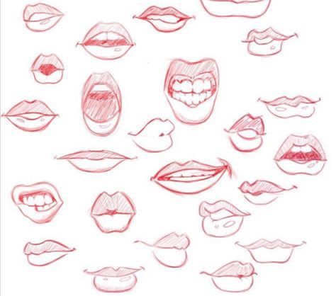 20+ Amazing Lip Drawing Ideas & Inspiration - Brighter Craft Animated Anatomy, Drawing Lips, Lips Sketch, Lip Drawing, Mouth Drawing, 얼굴 드로잉, Lips Drawing, Eye Tutorial, Disney Fan Art