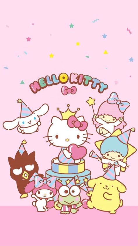 Hello Kitty And Friends Wallpaper, Hello Kitty 45th, Anniversary Wallpaper, Sanrio Party, Sanrio Love, Hello Kitty Vans, Hello Kitty And Sanrio, 헬로키티 배경화면, Sanrio Wallpapers