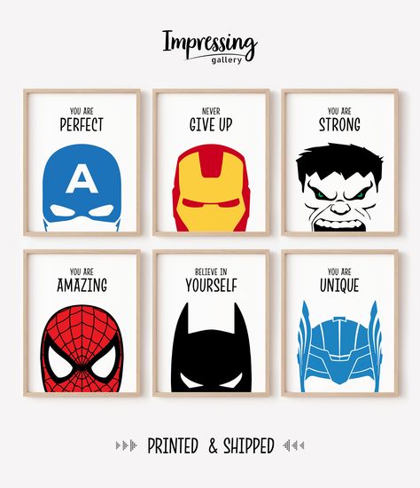 Transform your little boy's bedroom into an epic realm of imagination and adventure with the thrilling addition of our superhero prints! Superhero Boys Room, Super Hero Room, Toddlers Bedroom, Little Boys Bedroom, Superhero Prints, Superhero Bedroom, Boy Toddler Bedroom, Boys Bedroom Makeover, Superhero Room