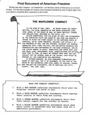 The Mayflower Compact (Modern) Mayflower Compact, 8th Grade History, Teaching Us History, American History Lessons, History Worksheets, 13 Colonies, 5th Grade Social Studies, Homeschool Social Studies, The Mayflower