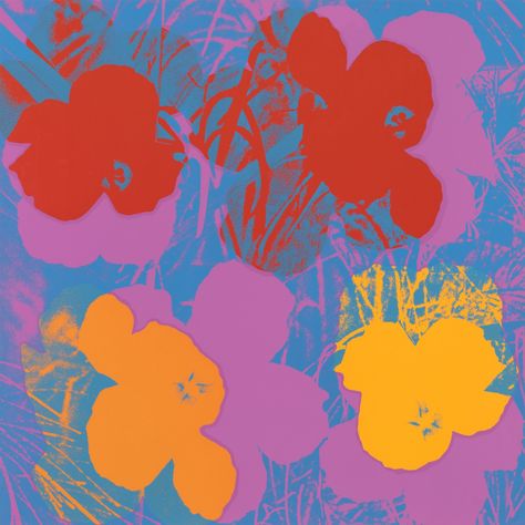 Warhol Flowers, Andy Warhol Flowers, Andy Warhol Pop Art, St Louis Art, Claes Oldenburg, Carnegie Museum Of Art, Abstract Floral Art, Jean Michel Basquiat, Jack Kirby