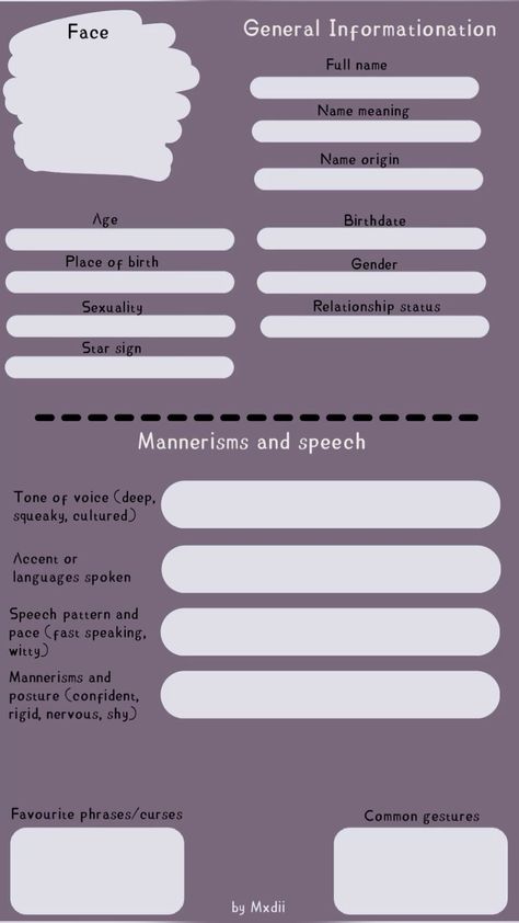 Generated Description with relevant hashtags. Oc Info Sheet, Oc Fill Out Sheet, Character Sheet Writing, Expression Sheet, Character Sheet Template, Garden Coloring Pages, Rpg Ideas, Oc Stuff, Character Template