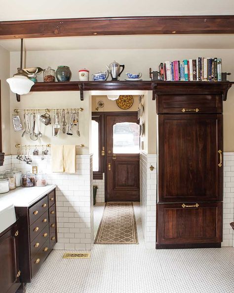 Must-See Kitchen Renovation: 1930s Style - The Cottage Journal 1920 Interior Design Style 1920s Kitchen, 1920s Kitchen Original, 1930’s Kitchen, 1920’s Kitchen, 1910 Kitchen, 1920 Farmhouse, 1930s Apartment, 1930 Kitchen, Copper Oven