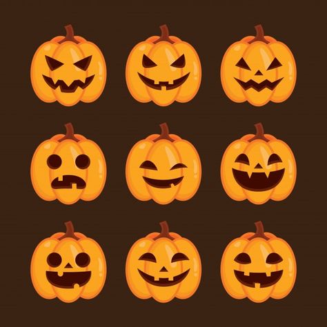 Conjunto de cara de calabazas de hallowe... | Premium Vector #Freepik #vector #fondo #banner #cartel #diseno Pumpkin House, Halloween Vector, Pumpkin Faces, Coraline, Beetlejuice, Art Activities, Halloween Pumpkin, Pumpkin Carving, Diy For Kids