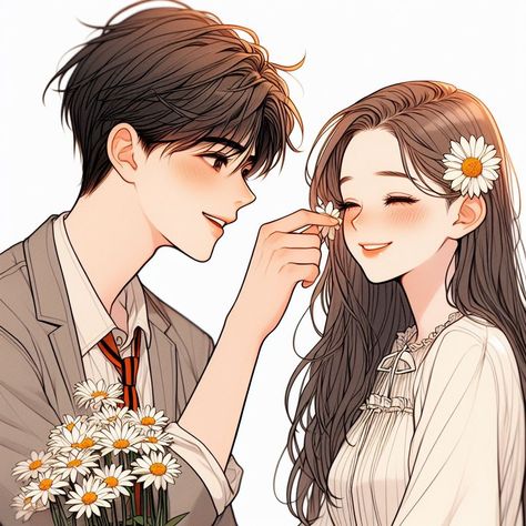 Cute Couple Pics Anime, Couple Pic Anime, Cute Couple Cartoon Romantic, 가족 일러스트, Manga Drawing Tutorials, Best Anime Couples, Romantic Anime Couples, Cute Couple Drawings, Digital Portrait Art