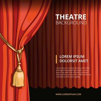 Theater Layout, Shampoo Advertising, Theatre Poster Design, Theatre Drawing, Class Poster Design, Tunnel Books, Theatre Illustration, Curtains Vector, Surrealist Painting