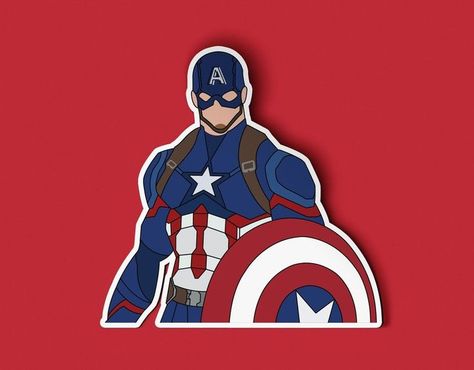 Captain America Stickers, Marvel Stickers, Art Phone Cases, Captain America, Birthday Cards, Illustration Art, Mario Characters, Laptop, Marvel