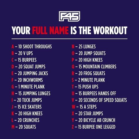 F45 Workout, Kettlebell Workout Routines, Sunday Workout, Jumping Lunges, Functional Workouts, Spell Your Name, Group Fitness Classes, Fun Fitness, Workout Results