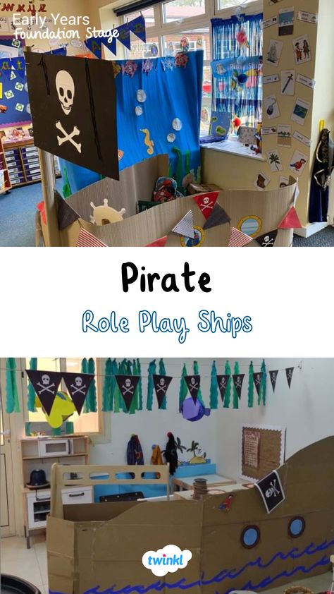 Build those pirate ships and make wonderful pirate eyfs role play! Click to explore pirate role play resources. Thanks to Em Anne. Pirate Eyfs, Eyfs Role Play, Eyfs Pirates, Pirates Eyfs, Pirate Role Play, Pirate Activities Preschool, Pirate Vocabulary, Pirate Words, Pirate Preschool