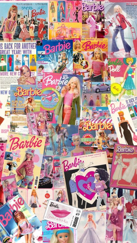 #barbie #aesthetic #pink #magazine #collage #retro 2000s Aesthetic Collage, 2000s Childhood Memories Aesthetic, Nostalgia Wallpaper, Pink Magazine, 2000s Childhood Memories, 2000s Posters, Childhood Memories Aesthetic, Memories Aesthetic, Barbie Aesthetic