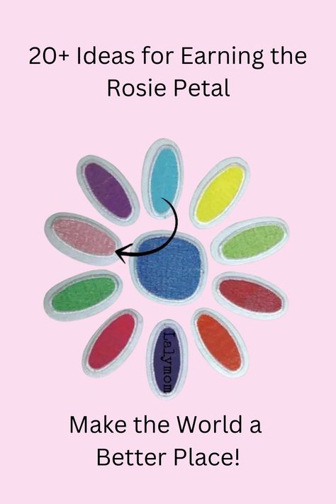 20+ Daisy Girl Scout Rosie Petal Ideas (Make the World a Better Place) - Ok Daisy Girl Scout Troop Leaders, let's earn that light pink Rosie Petal! Check out these crafts, activities, printables and meeting plans to help your girls Make the World a better place! Make The World A Better Place Petal, How To Earn Daisy Petals, Girl Scout Activity Ideas, Daisy Petals Activities, Daisy Make The World A Better Place, Daisy Petals Girl Scouts Activities, Use Resources Wisely Daisy Petal, Girl Scout Daisy Petals Activities, Daisy Scout Petal Activities