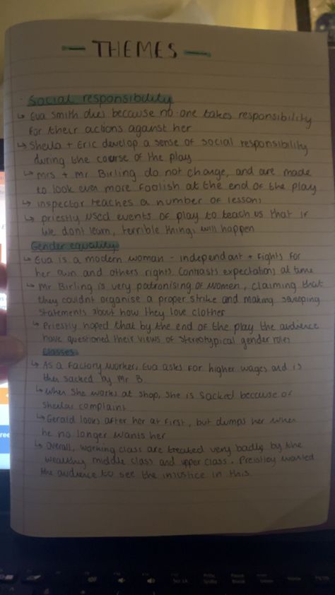 Year 6 Sats Revision, Themes In An Inspector Calls, Inspector Calls Themes, Inspector Calls Revision Themes, An Inspector Calls Revision Notes Themes, Aic Revision, An Inspector Calls Revision Notes, Revision Materials, Inspector Calls Revision