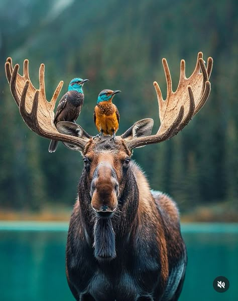 mirai_pictures Animal Refrence Pictures, Moose Reference, Close Up Animals, Yellowstone Animals, Moose Paintings, Felted Scenes, Moose Wallpaper, Moose Cartoon, Moose Photography