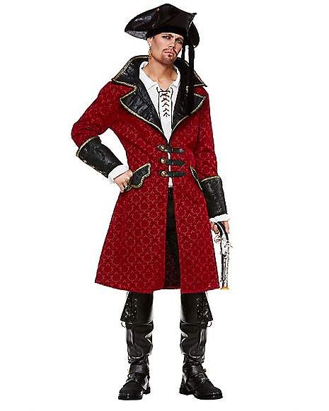 Red Pirate Jacket - Spirithalloween.com Steampunk Womens Costume, Adult Pirate Costume, Pirate Coat, Safari Costume, Pirate Crew, Royal Costume, Pirate Costumes, Tiger Costume, Pajama Costume