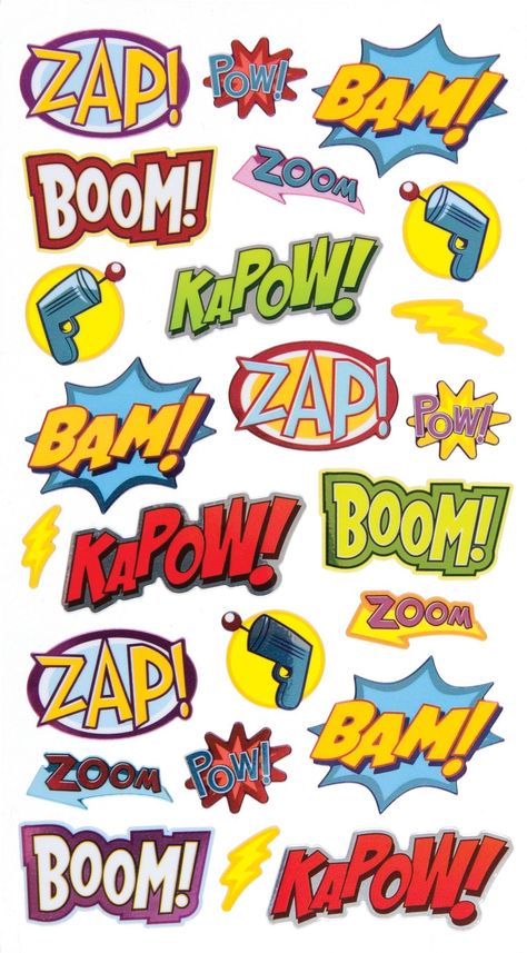 Comics Stickers, Classic Stickers, Superhero Crafts, Super Hero Theme, Sticker Machine, Seni Dan Kraf, Lego Marvel, Superhero Theme, Superhero Party