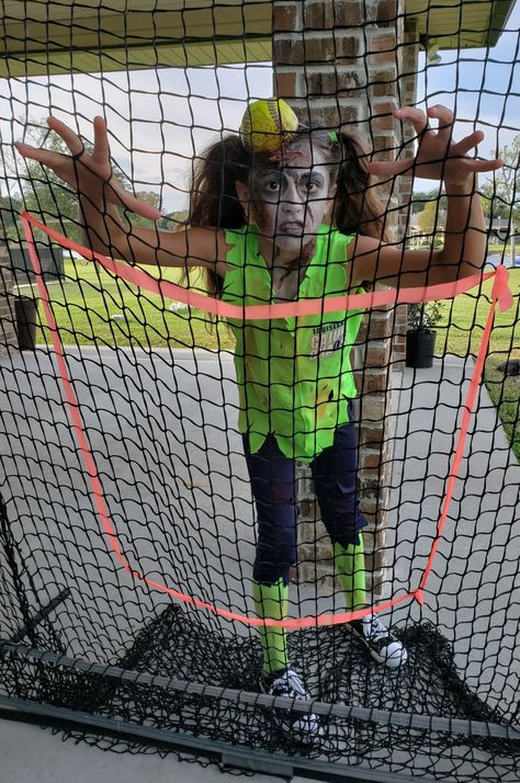 Softball Zombie Costume, Zombie Softball Player Costume, Softball Halloween Costumes, Softball Costumes, Softball Chants, Halloween Softball, Costume Zombie, Softball Party, Softball Stuff