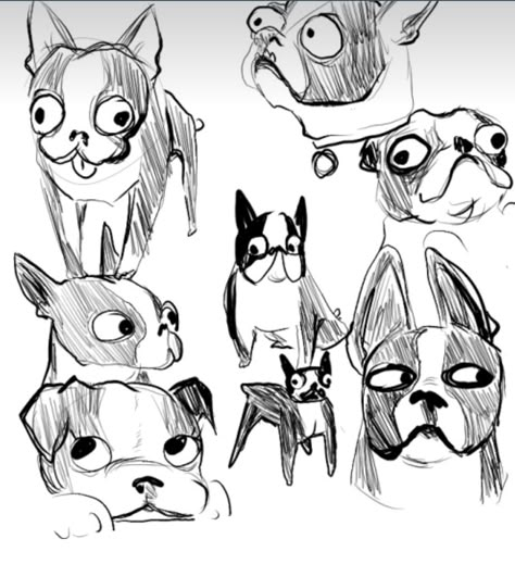 Boston Terrier Painting, Cartoon Bulldog, Brown Boston Terrier, Boston Terrier Illustration, Boston Terrier Art, Boston Terrier Funny, Cartoon Dogs, Boston Art, Bug Tattoo