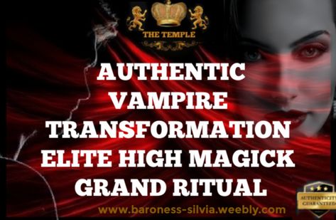 Vampire Spells Real, Vampire Spells That Work Real, How To Become A Vampire, Vampire Ritual, Vampire Transformation, Vampire Hybrid, High Magick, Vampire Spells, Real Life Vampires