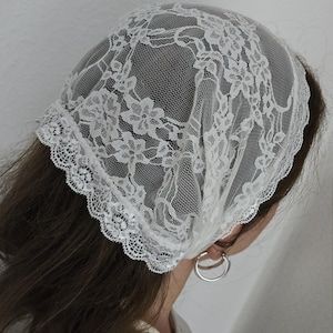 Stretch Lace - 9 inch Headband//Headwrap//Headcovering//Headscarf - Silver Stitching Co Turbans, Head Covering, Stretch Lace, Head Scarf, Head Wraps, Stitching, Ships, Lace, Silver