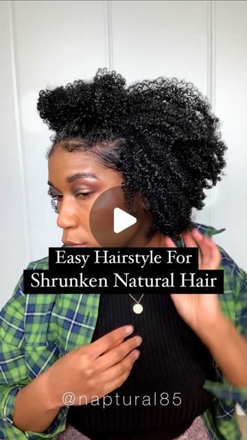 Whitney White on Instagram: "Sharing an adorable SIMPLE hairstyle you can do on SHRUNKEN, Tightly Coiled Natural Hair! 🥳👏🏾👍🏾✨ 🔸My hair type is 4A 🔸Hair was styled with @MelaninHaircare products 🔸Gel used on edges: @cremeofnature Snot Gel" Coiling Natural Hair, 4a Hair, Simple Hairstyle, Easy Hairstyles, Natural Hair, You Can Do, Natural Hair Styles, Canning, Hair Styles