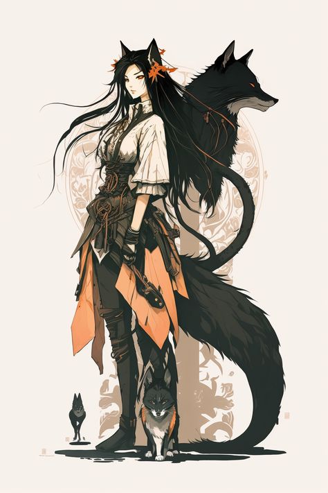 Fantasy Kitsune Art, Kitsune Art Character Design, Kitsune Character Design, Kitsune Female, Kitsune Drawing, Kitsune Character, Fox Character Design, Kitsune Oc, Kitsune Art