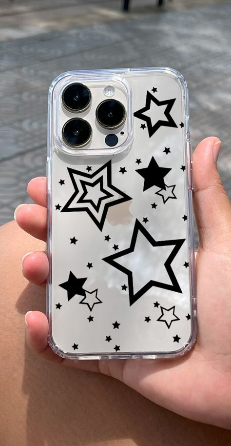 Protective Shockproof Crystal Phone Case with Kawaii Aesthetic for Girls Women, Slim Fit Phone Case for iPhone 14 Pro 6.1" (Black) #phonecase #aestheticphonecase #y2k #starscase Iphone 14pro Case, Y2k Stars, Y2k Phone Case, Phone Things, Crystal Phone Case, Star Phone Case, Diy Iphone Case, Girl Phone Cases, Case Aesthetic