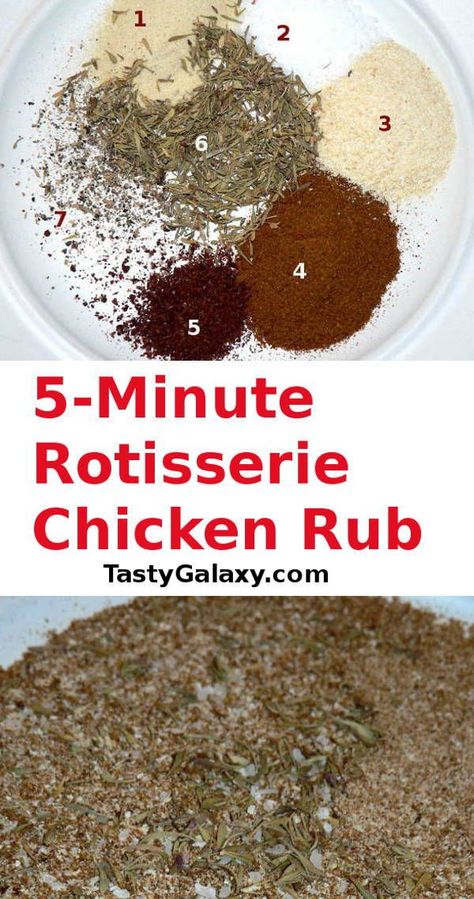 Rotisserie Chicken Rub, Best Rotisserie Chicken Recipe, Chicken Rub Recipe, Chicken Rub Recipes, Rotisserie Chicken Seasoning, Chicken Rub, Dry Rub Recipes, Homemade Spice Mix, Easy Dinner Recipes Crockpot