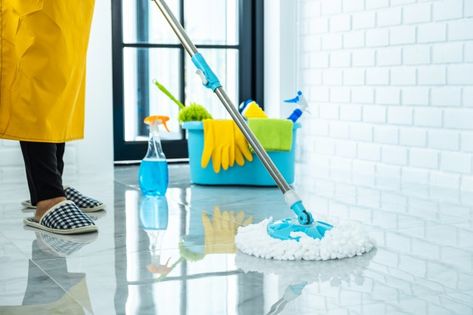 Wiping dust using a mop on the floor | Premium Photo #Freepik #photo #woman #room #cleaning #interior Unfinished Wood Floors, Mopping Hardwood Floors, Vectors Math, Clean Tile Grout, Office Cleaning Services, Natural Wood Flooring, Commercial Cleaning Services, Dust Mop, Residential Cleaning