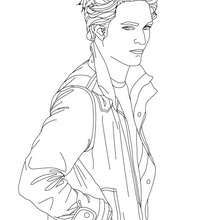 Robert pattinson in men's suit coloring pages - Hellokids.com Twilight Coloring, Taylor Swift Coloring Pages, Ladybug Coloring Page, People Coloring Pages, Rabbit Colors, Fruit Coloring Pages, Twilight Pictures, My Little Pony Twilight, Kitty Coloring