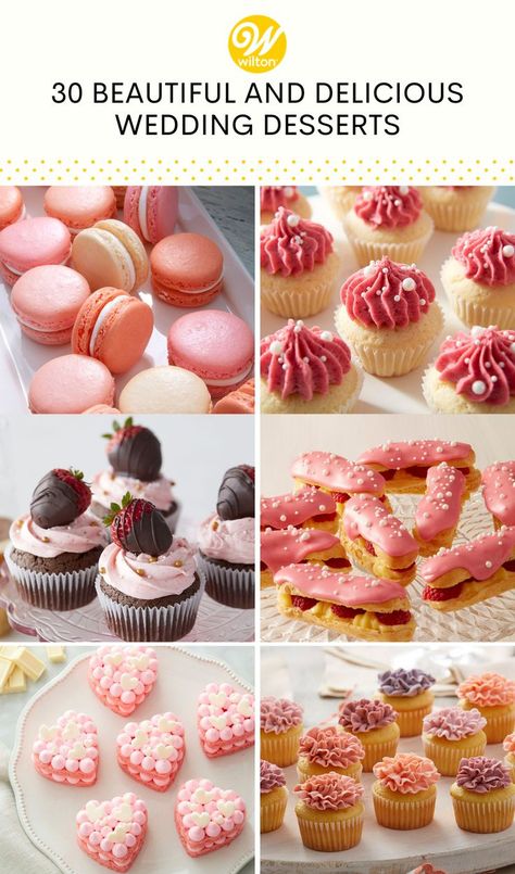 Wedding Catering Ideas Buffet Tables Mini Desserts, Petit Fours For Wedding, Mini Dessert Ideas For Weddings, Cocktail Hour Desserts, Mini Desserts Wedding Display, Dessert Recipes For Wedding, Elegant Treats Desserts, Cake Recipes Wedding, Wedding Dessert Table Recipes